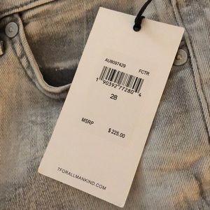 7 for all mankind gray ankle skinny jeans size 28